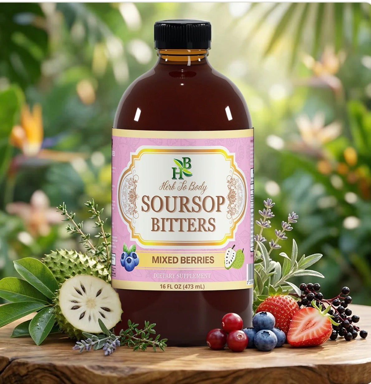Soursop Living Bitters Mixed Berries